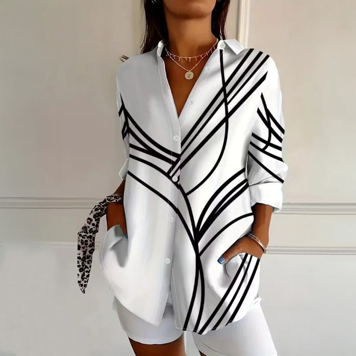 Villiers - Vintage Esintili Yumuşak Dokulu Pamuk Karışımı Bluz