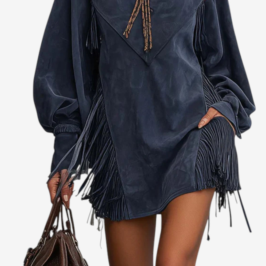 Pembroke - Şık Bohem Yumuşak Dokulu Elbise